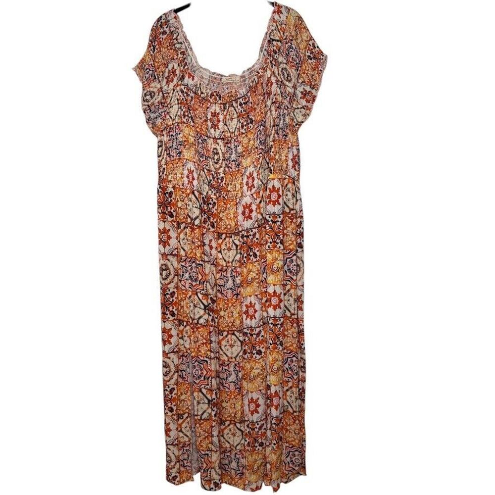 Soft Surroundings Plus 2X Boho Patchwork Maxi Dre… - image 1